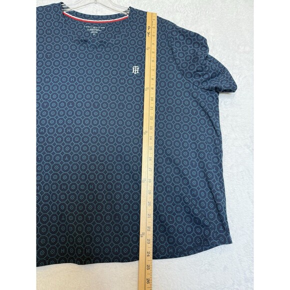 Tommy Hilfiger Sleepwear Blue Circle Dot Pattern Top Women's 2X Short Sleeve Top - Picture 12 of 12